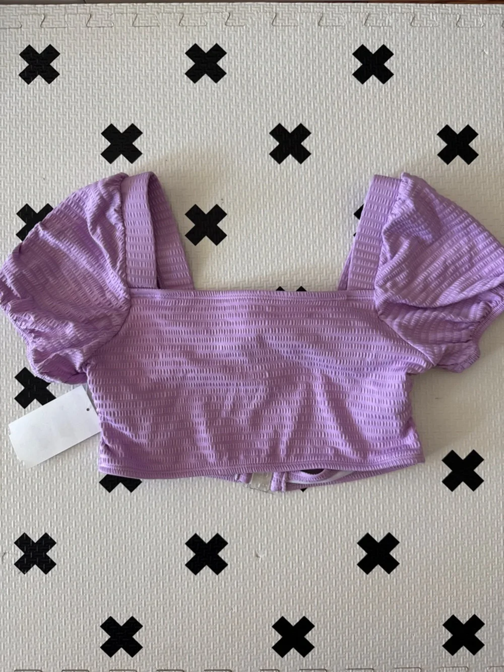 Andy & Evan girls Lilac Puff Sleeve swim top size M (10)